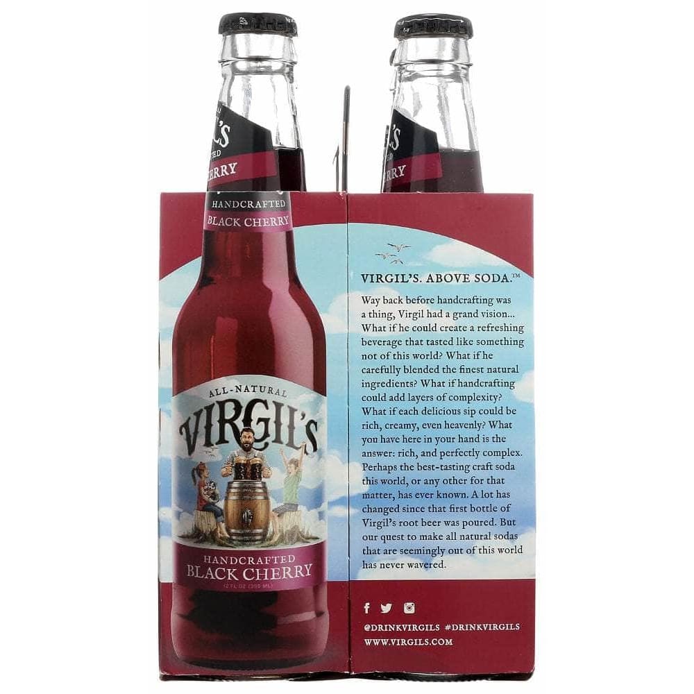 Virgils Virgils Hand Crafted Black Cherry Soda 4 Pack, 48 oz