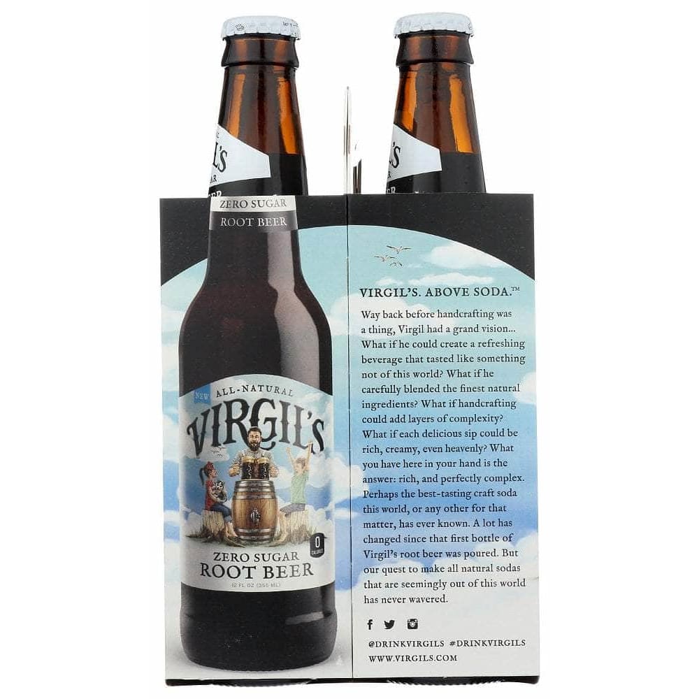 Virgils Virgil's Zero Sugar Root Beer 4 Pack, 48 fl. oz.