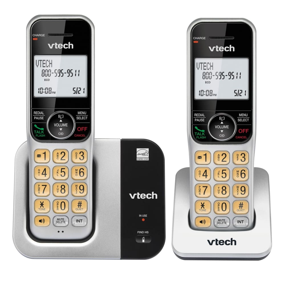 VTech 2-Handset DECT 6.0 Expandable Cordless Phone with Call Block CS5319-2 - VTech