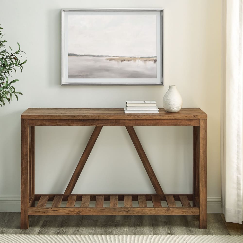 W. Trends 52 Modern Farmhouse Entryway Console Table - Rustic Oak - W. Trends