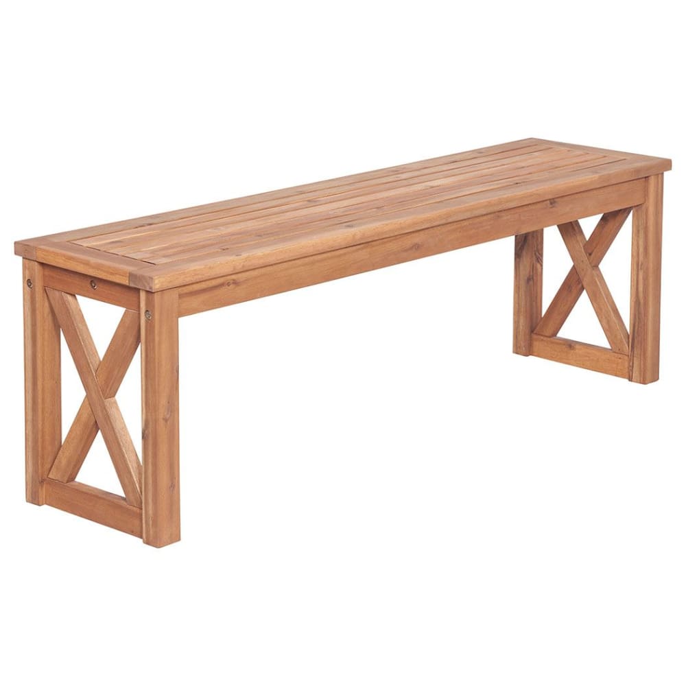 W. Trends Outdoor Alder Acacia Wood Dining Bench - Brown - W. Trends