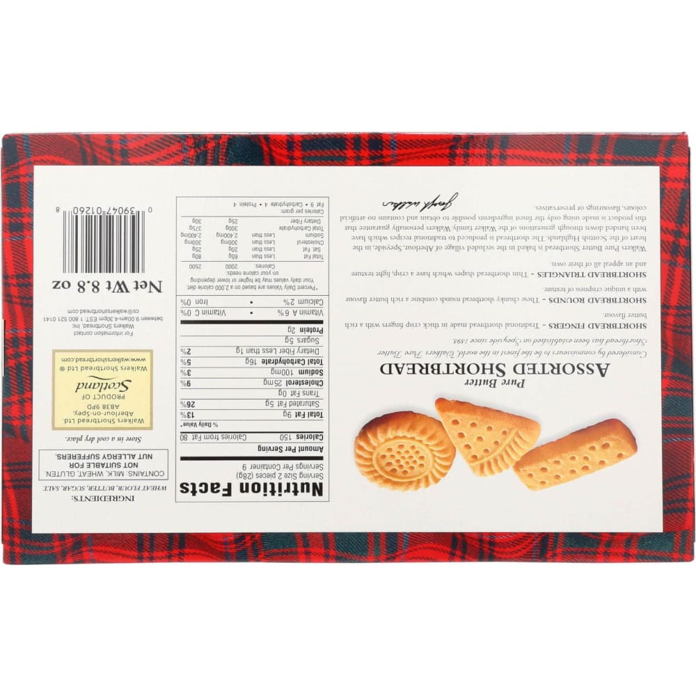 WALKERS Grocery > Snacks > Cookies > Cookies WALKERS Shortbread Astd, 8.8 oz