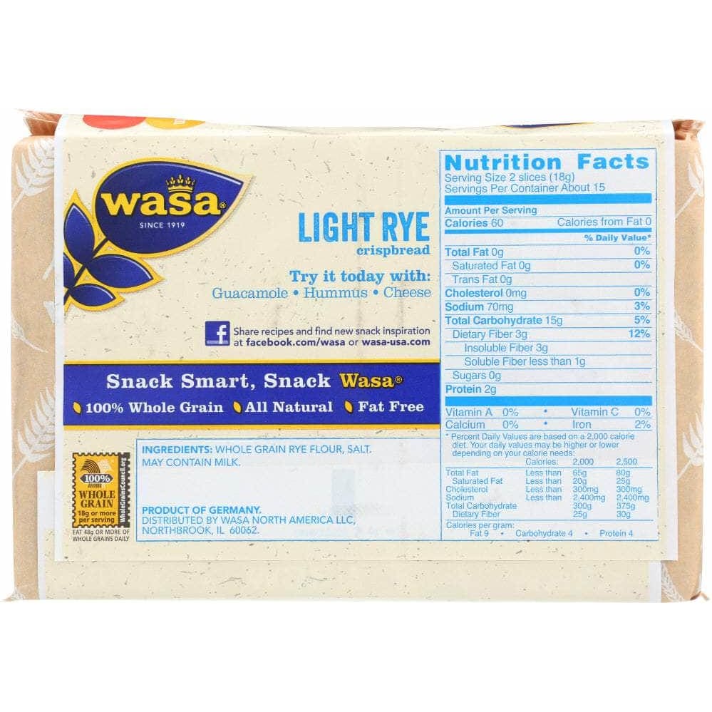 Wasa Wasa Light Rye Crispbread, 9.5 Oz