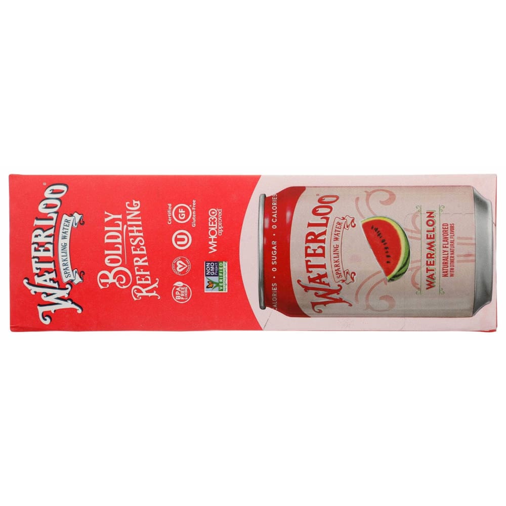 WATERLOO SPARKLING WATER Grocery > Beverages > Water > Sparkling Water WATERLOO SPARKLING WATER Water Sprklg Wtrmln 12Pk, 144 fo