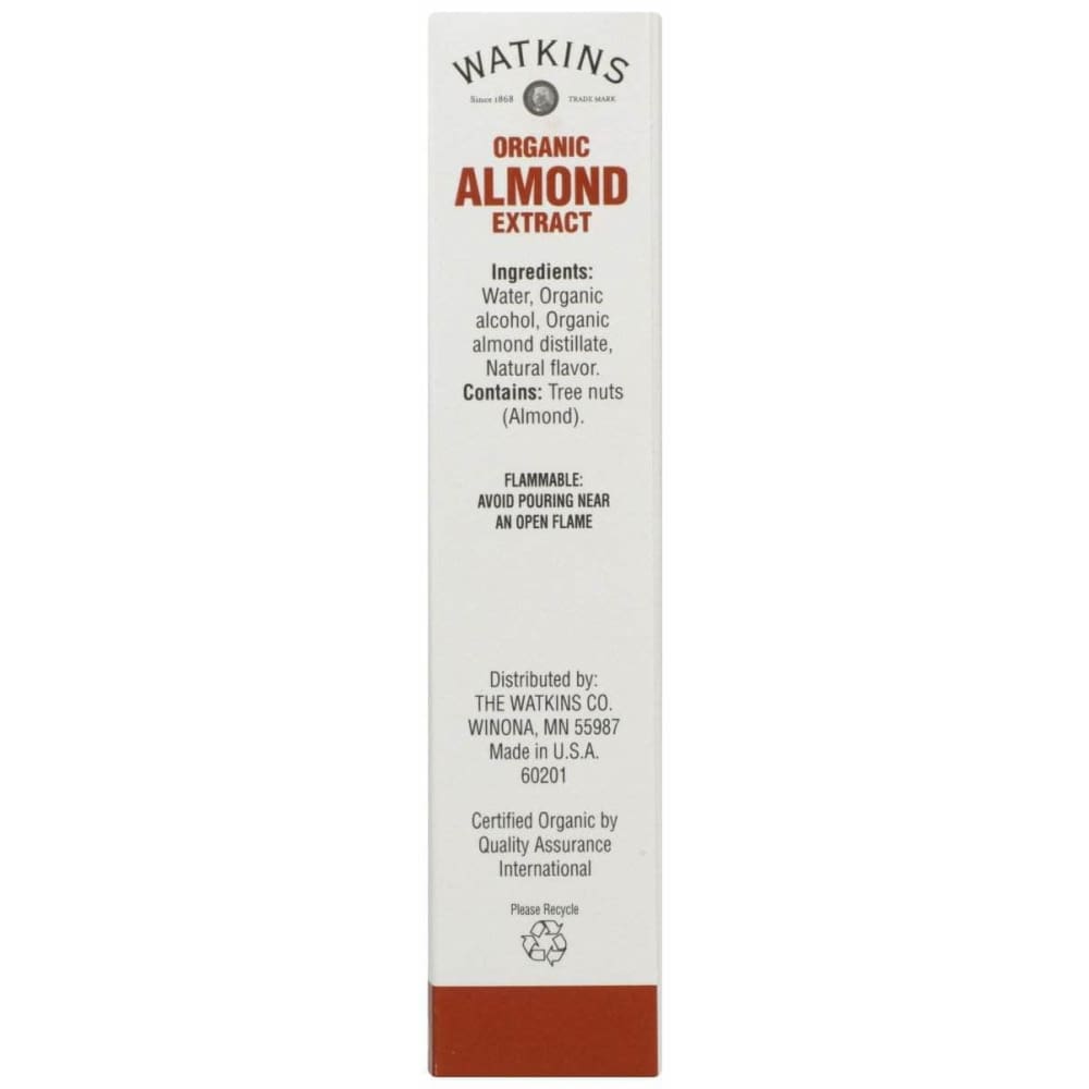 WATKINS Watkins Extract Almond Org, 2 Fo