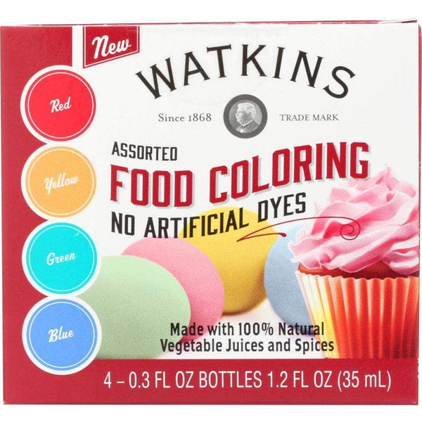 Watkins Assorted Food Coloring, 4 pk