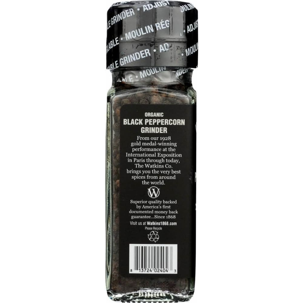 WATKINS Watkins Peppercorn Blk Grindr Org, 2.6 Oz