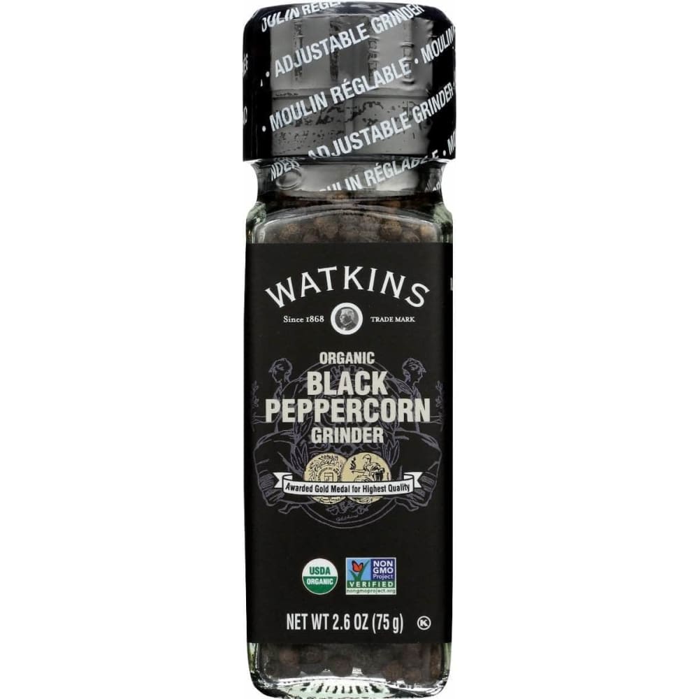 WATKINS Watkins Peppercorn Blk Grindr Org, 2.6 Oz