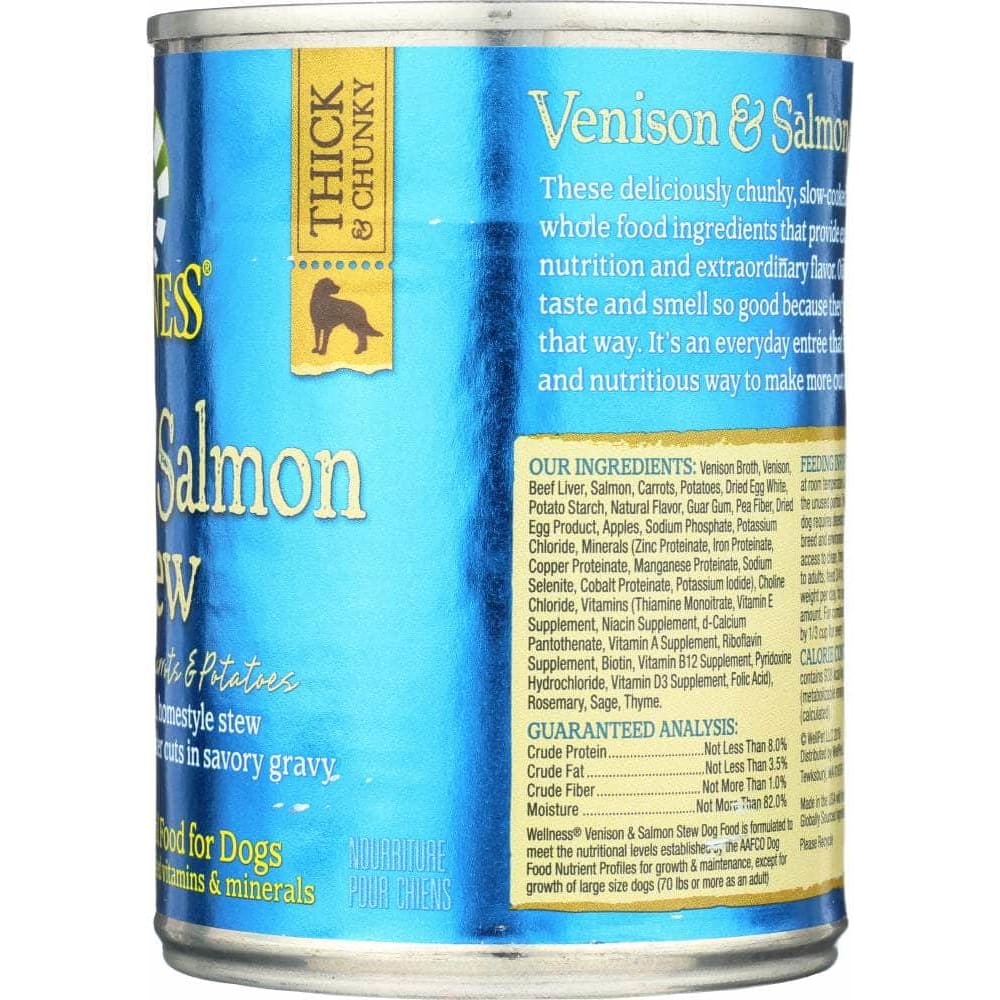 Wellness Wellness Venison and Salmon Stew Carrots Potatoes Dog Food, 12.5 oz