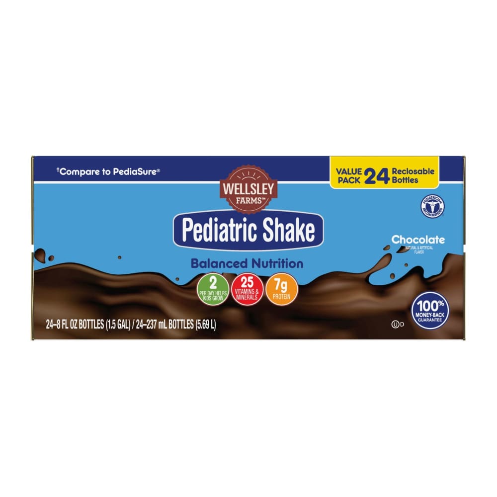 Wellsley Farms Pediatric Shake 24 ct./ 8 oz. - Chocolate - Wellsley