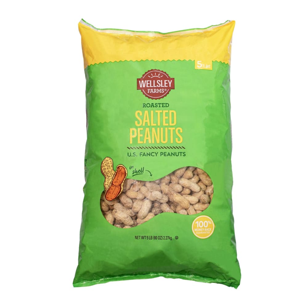 Wellsley Farms Salted & Roasted In-Shell Peanuts 5 lbs. - Wellsley