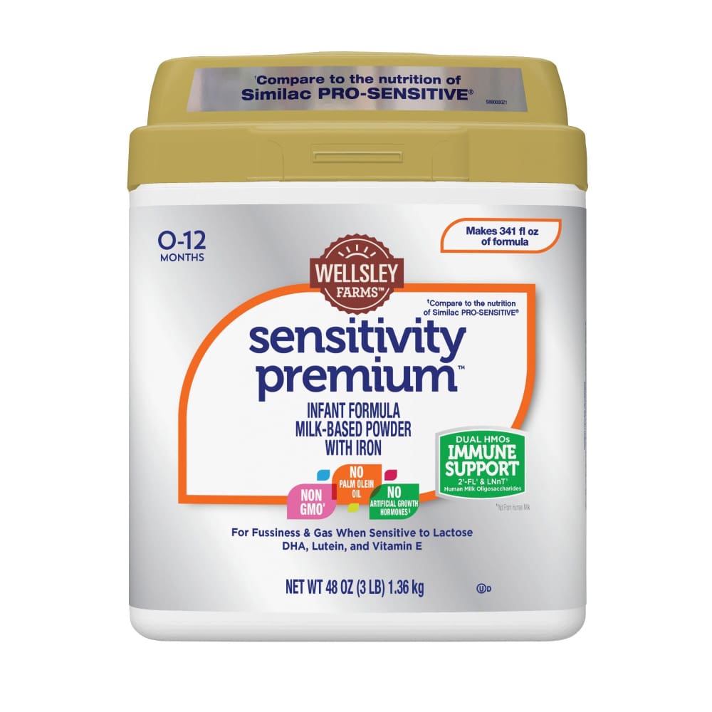 Wellsley Farms Sensitivity Premium Milk Based Powder Infant Formula With Iron 48 oz. - Home/Baby & Kids/Baby Food & Formula/Baby Formula/ -