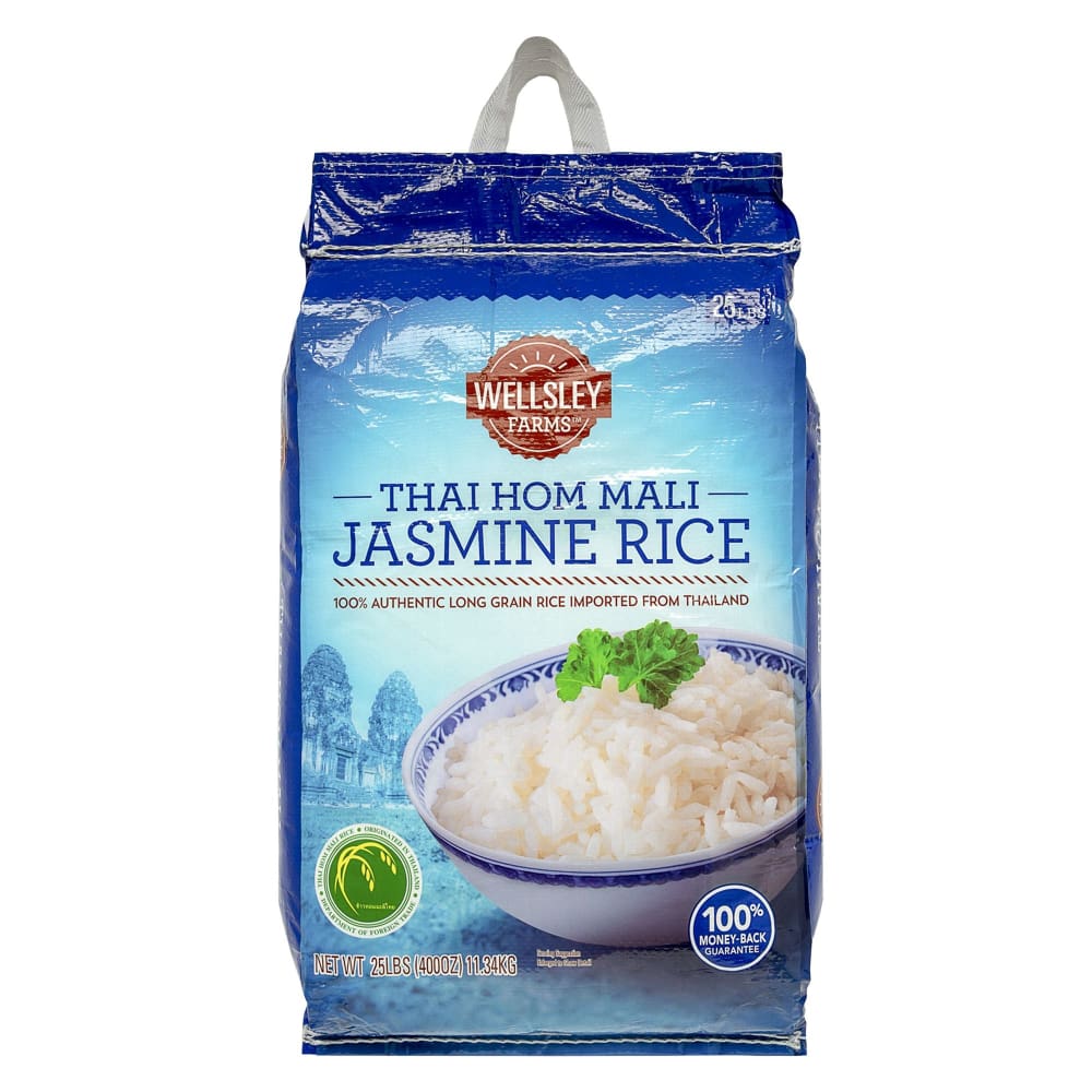 Wellsley Farms Thai Hom Mali Jasmine Rice 25 lb. - Wellsley Farms