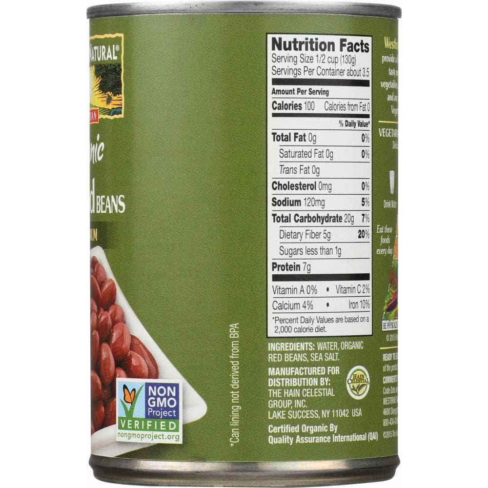 Westbrae Westbrae Natural Vegetarian Organic Red Beans, 15 oz