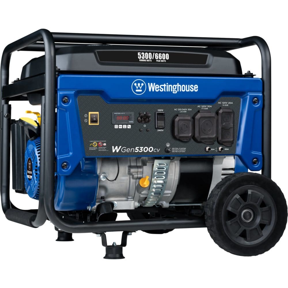 Westinghouse WGen5300cv 5300 Rated Watts 6600 Surge Watts Portable Generator - Portable Generators - ShelHealth