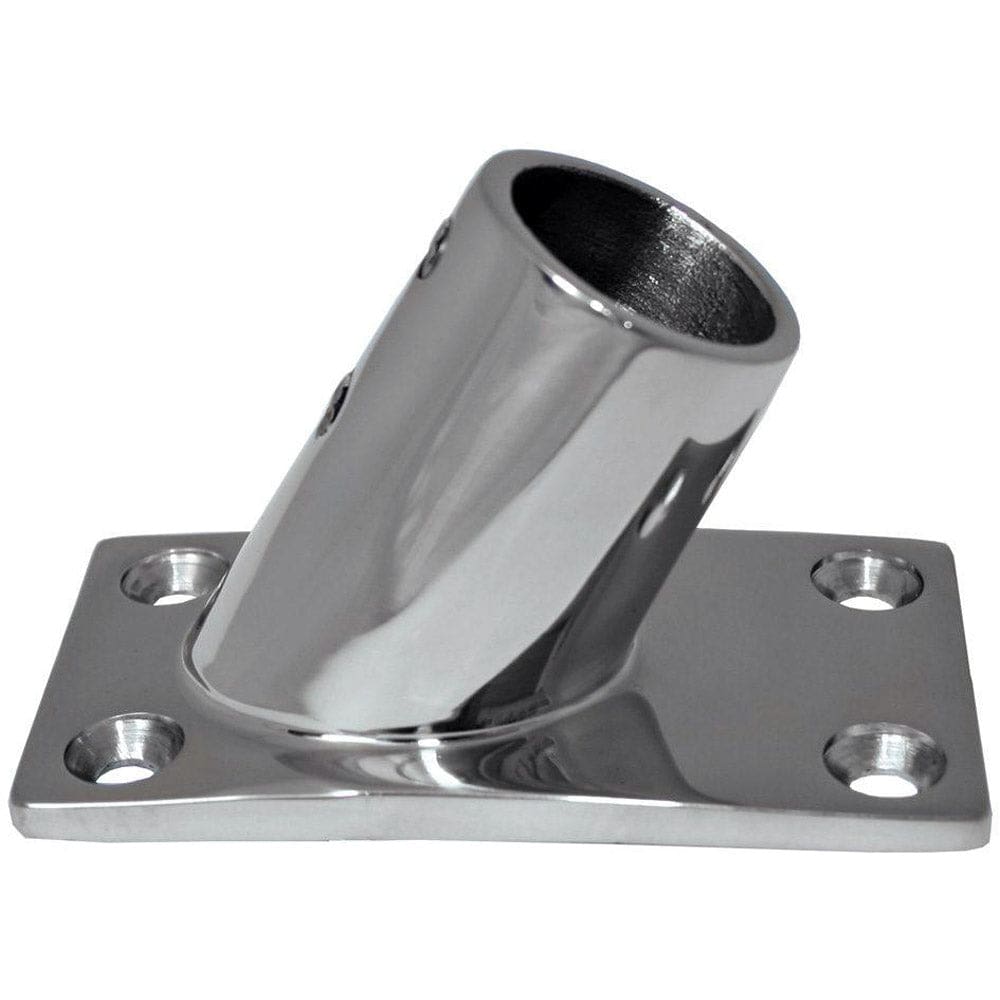 Whitecap ⅞ O.D. 60° Rectangle Base SS Rail Fitting - Marine Hardware | Rail Fittings - Whitecap