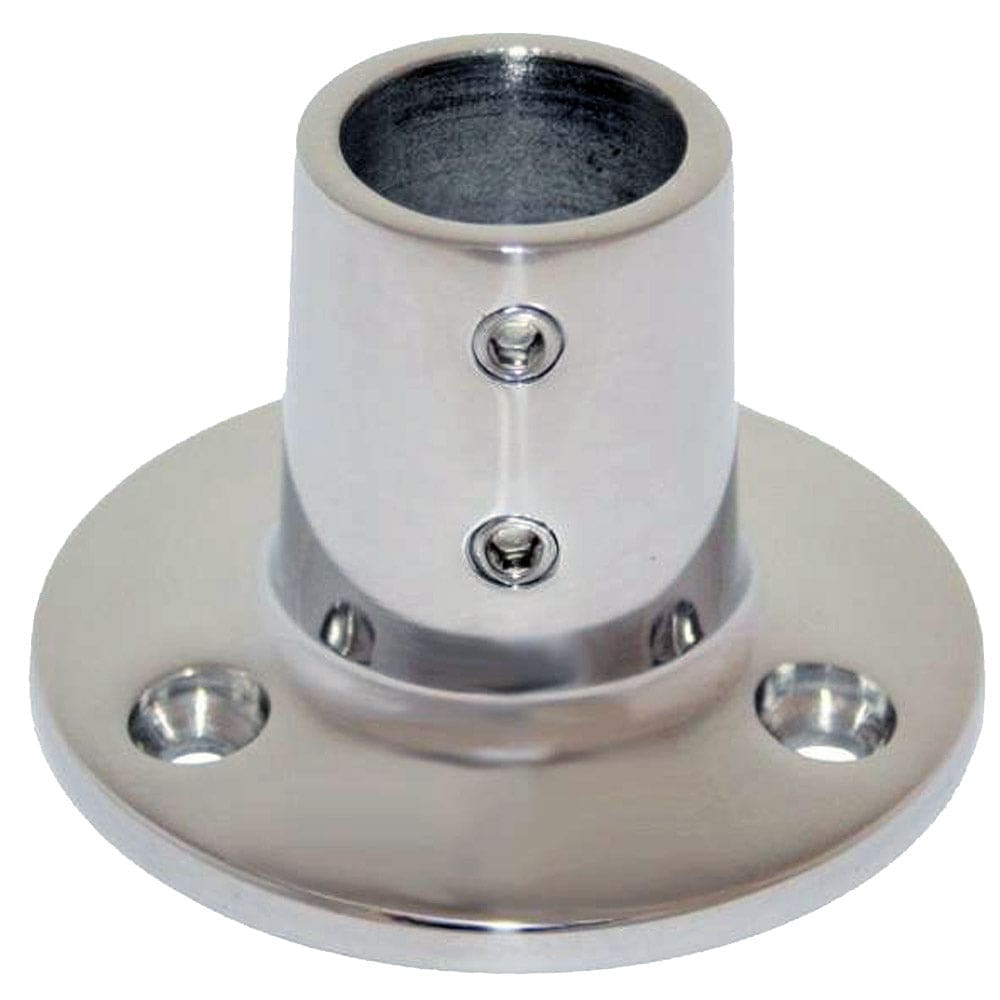 Whitecap ⅞ O.D. 90° Round Base SS Rail Fitting - Marine Hardware | Rail Fittings - Whitecap