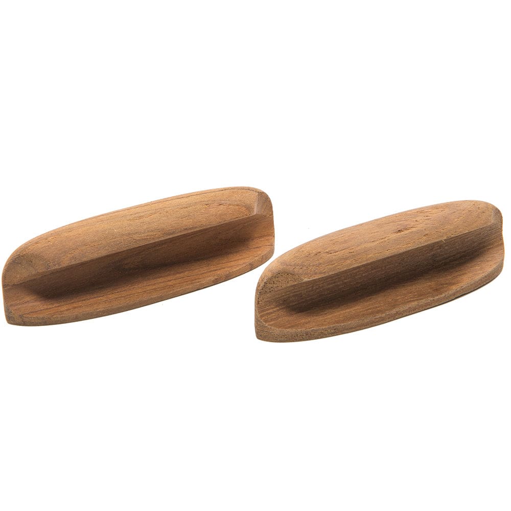 Whitecap Teak Oval Drawer Pull - 4L - 2 Pack (Pack of 2) - Marine Hardware | Teak - Whitecap