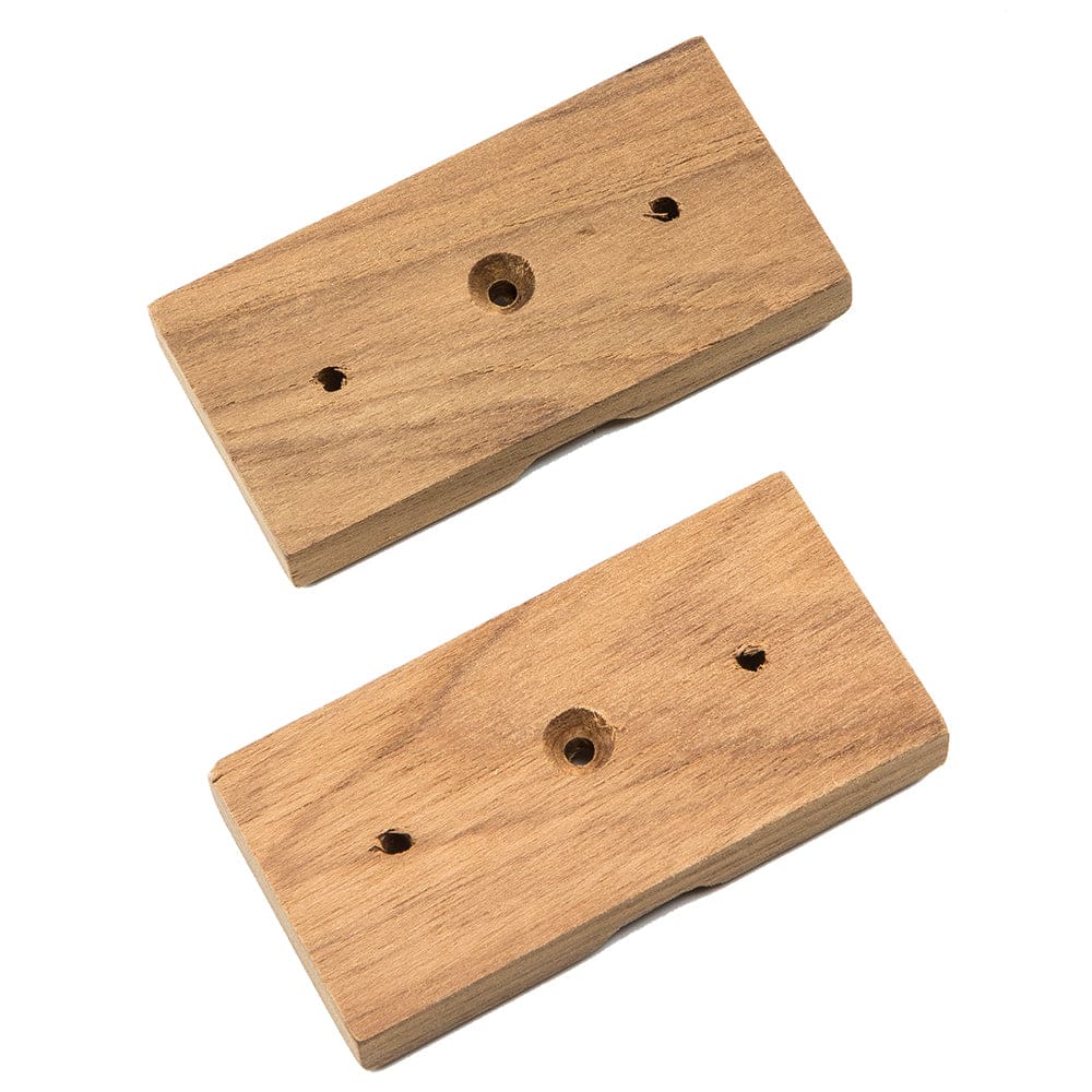 Whitecap Teak Rod Storage Rack Mounting Brackets - Pair (Pack of 4) - Marine Hardware | Teak - Whitecap