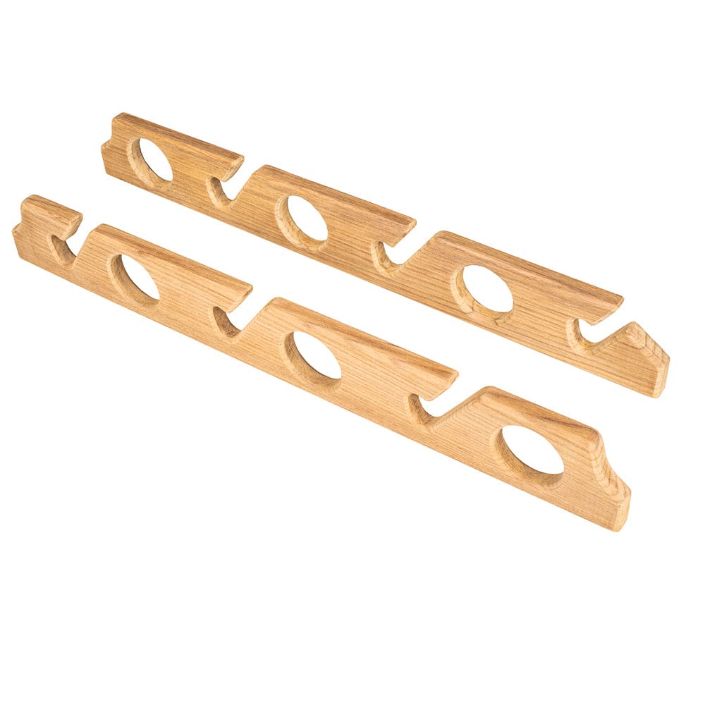 Whitecap Teak Six-Rod Storage Rack - Pair - Marine Hardware | Teak - Whitecap