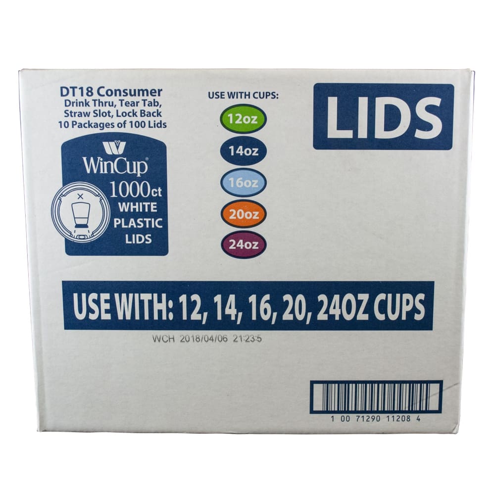 WinCup Plastic Cup Lids 10 pk./100 ct. - White - WinCup