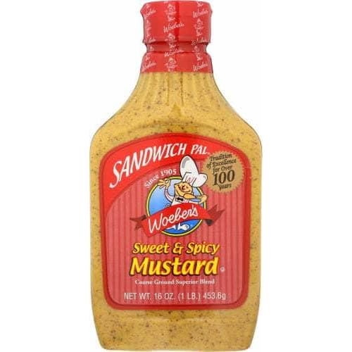 WOEBER WOEBER Mustard Sndwch Pal Swt Spicy, 16 oz