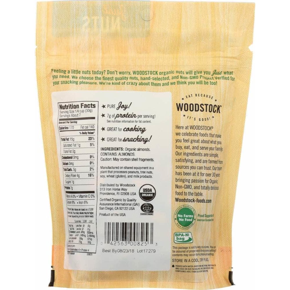 Woodstock Woodstock Almonds Raw Organic, 7.5 oz