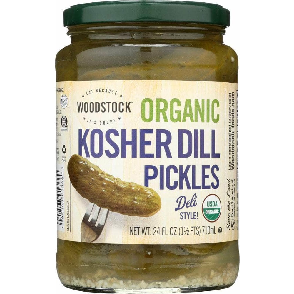 WOODSTOCK WOODSTOCK Pickles Dill Whole Kosher Organic, 24 oz