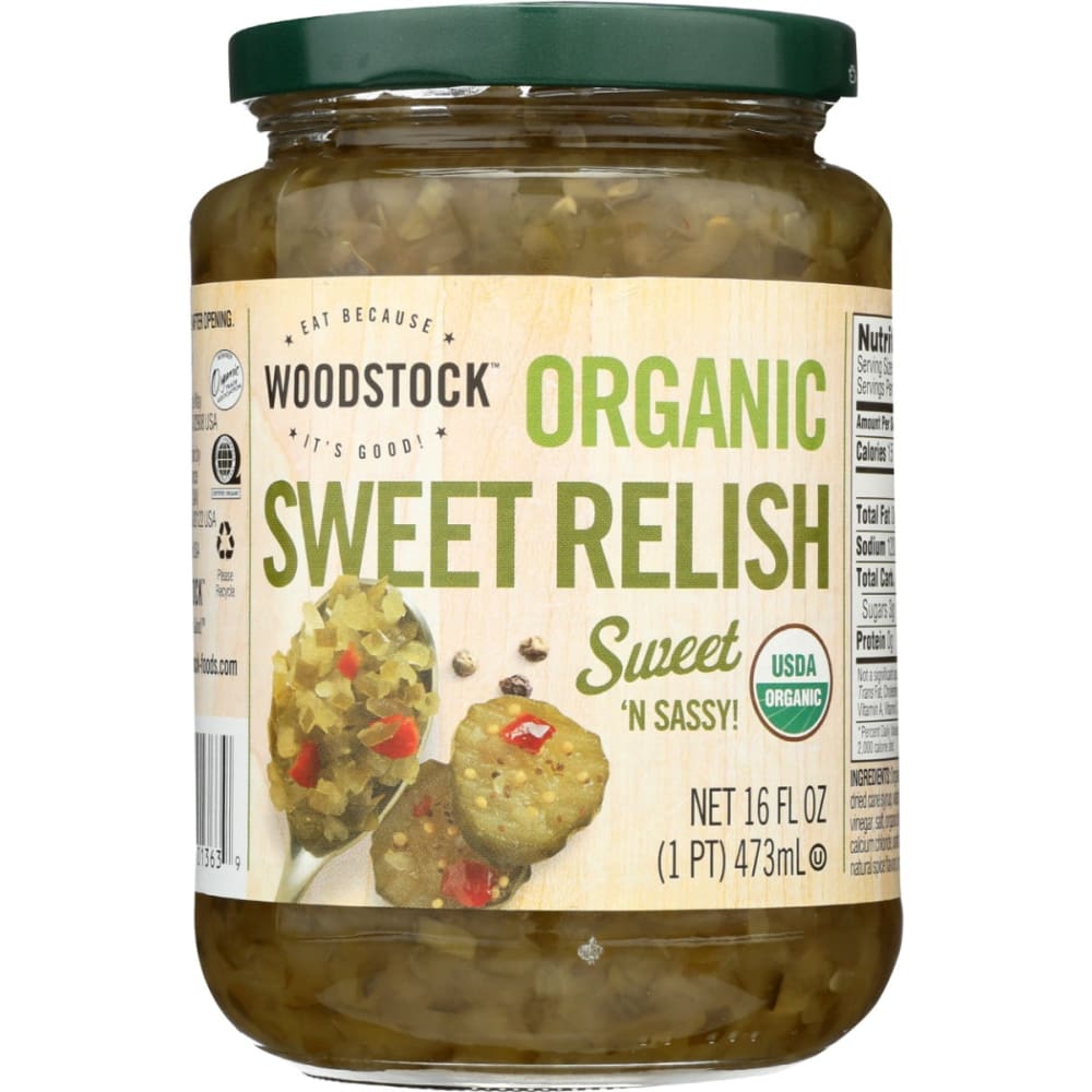 WOODSTOCK: Relish Sweet Org 16 OZ (Pack of 3) - WOODSTOCK