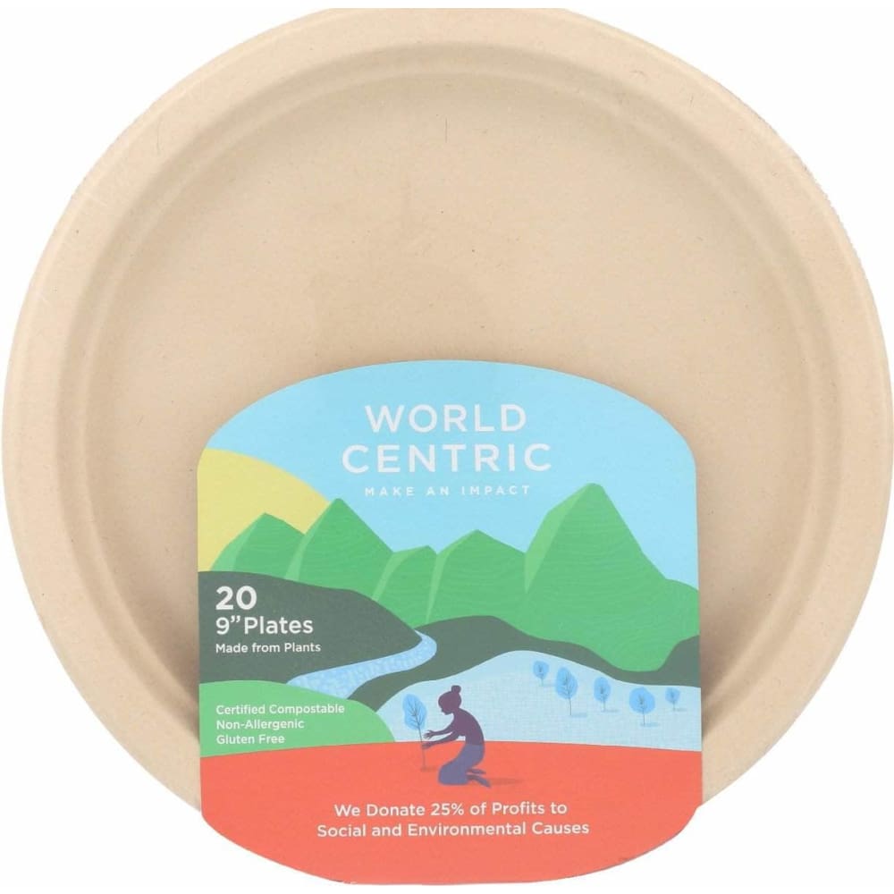 WORLD CENTRIC World Centric Plate Fiber 9In, 20 Pc