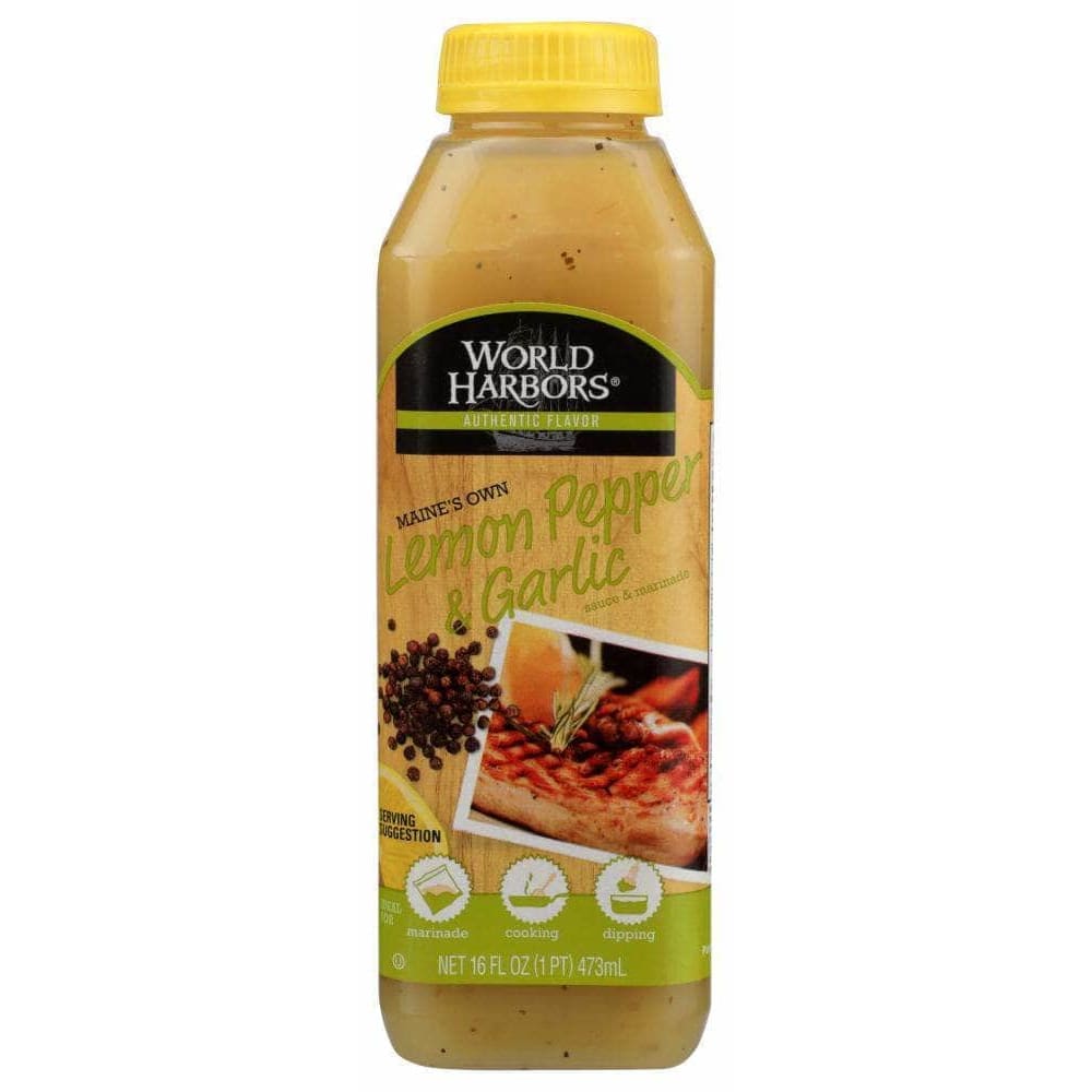 World Harbors World Harbors Marinade Maines Lemon Pepper & Garlic, 16 oz