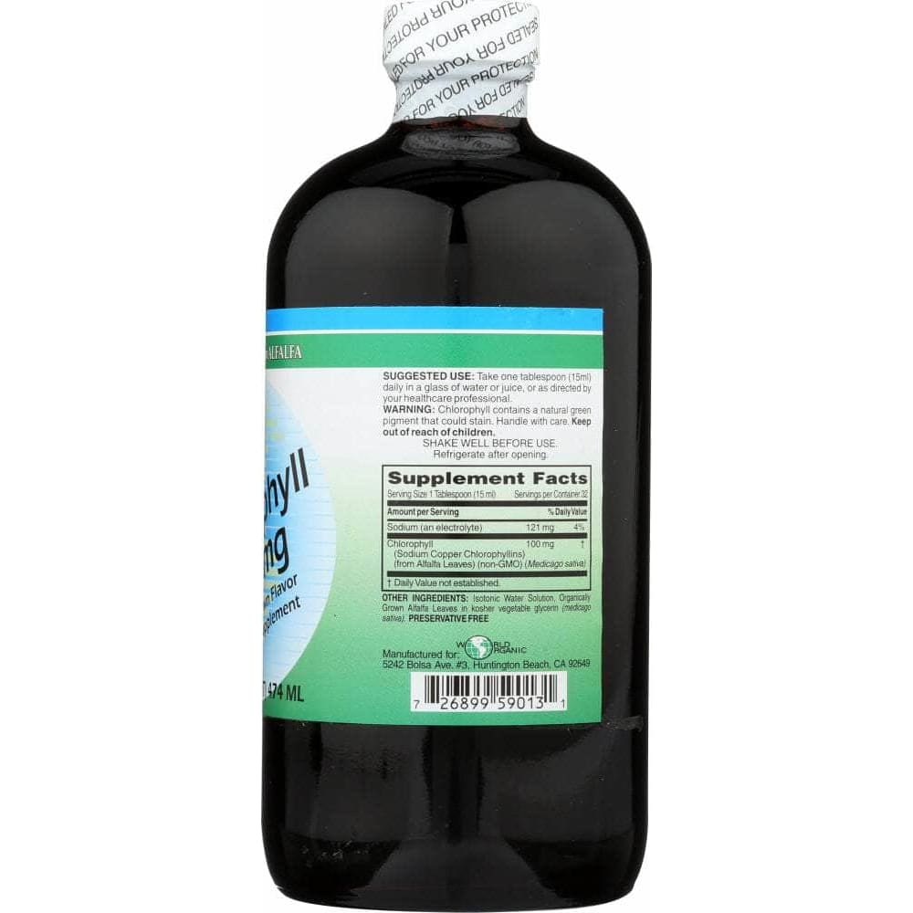 World Organic World Organic Liquid Chlorophyll 100mg, 16 oz