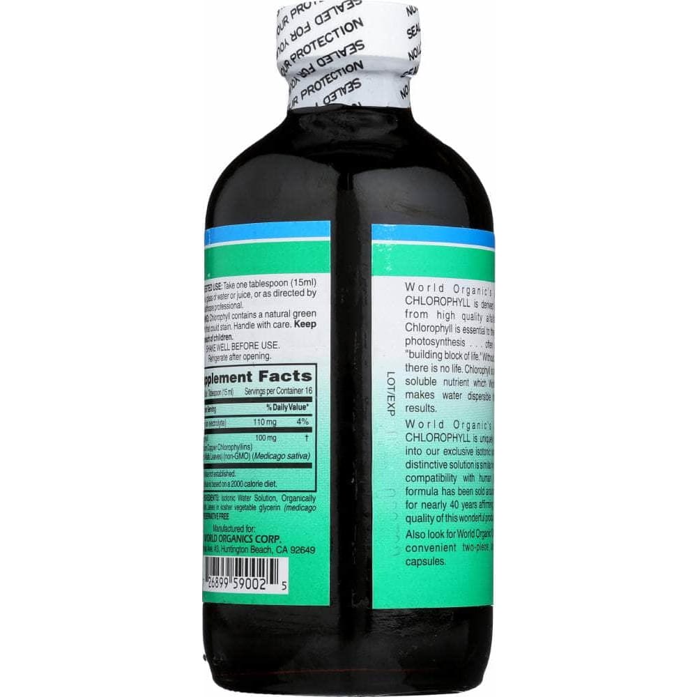 World Organic World Organic Liquid Chlorophyll 100mg, 8 oz