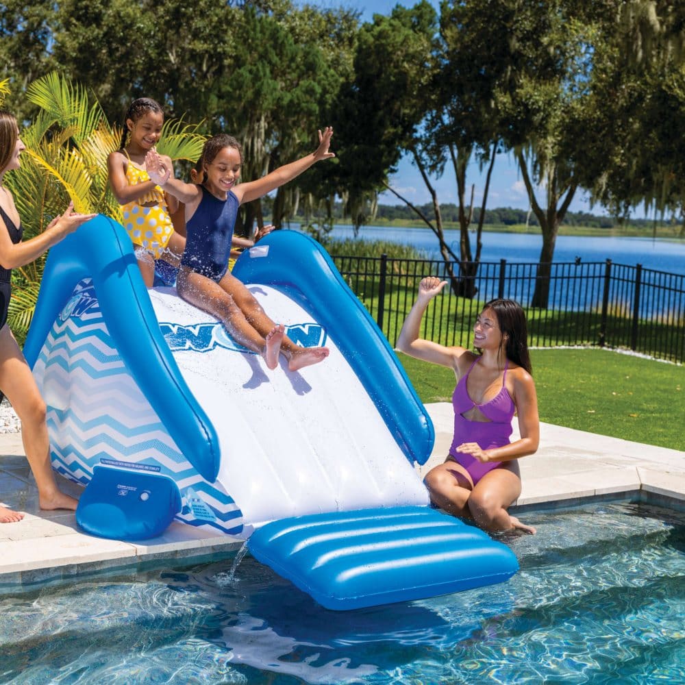 WOW Sports Cascade Pool Slide Inflatable Slide with Sprinkler - Water Slides & Sprinklers - WOW