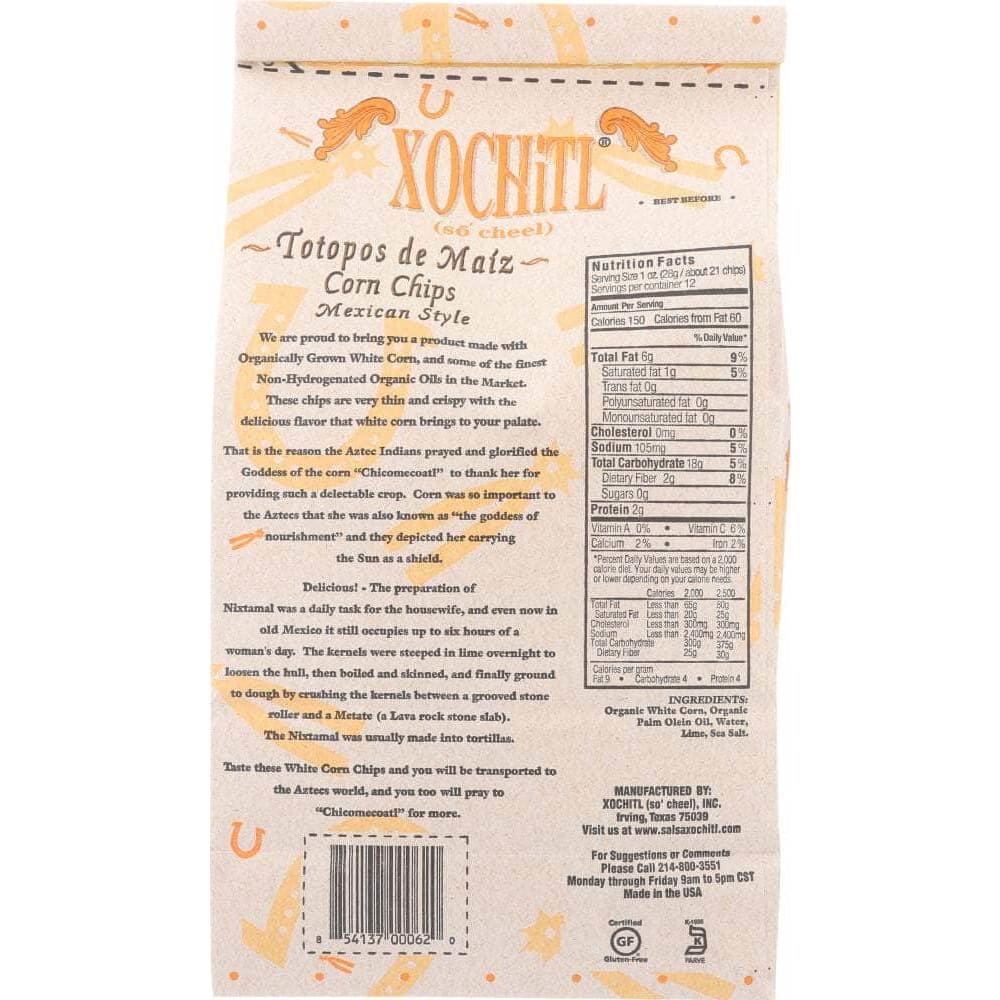 Xochitl Xochitl Organic White Corn Chips, 12 oz