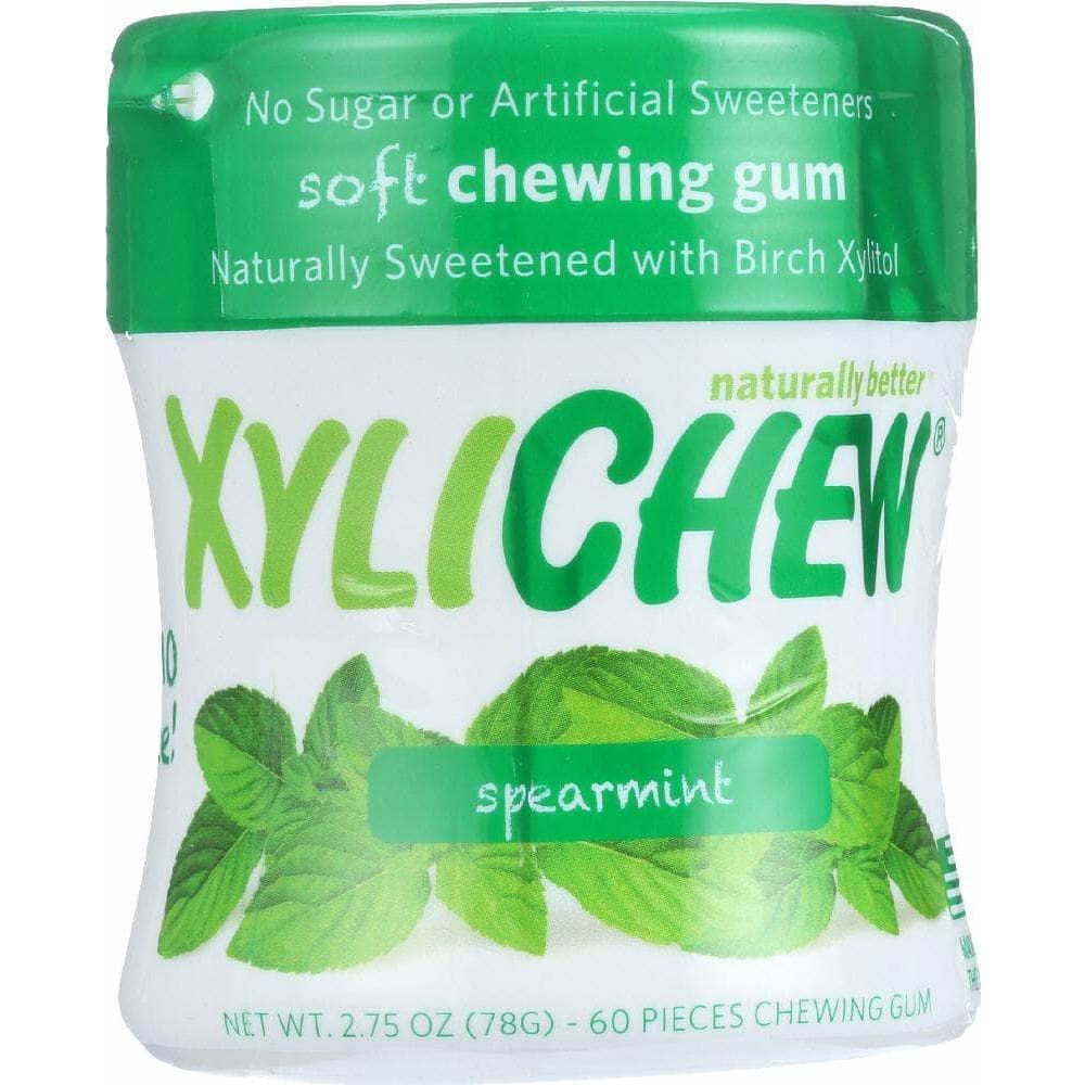 Xylichew Xylichew Sugar Free Chewing Gum Spearmint Jar, 60 pc