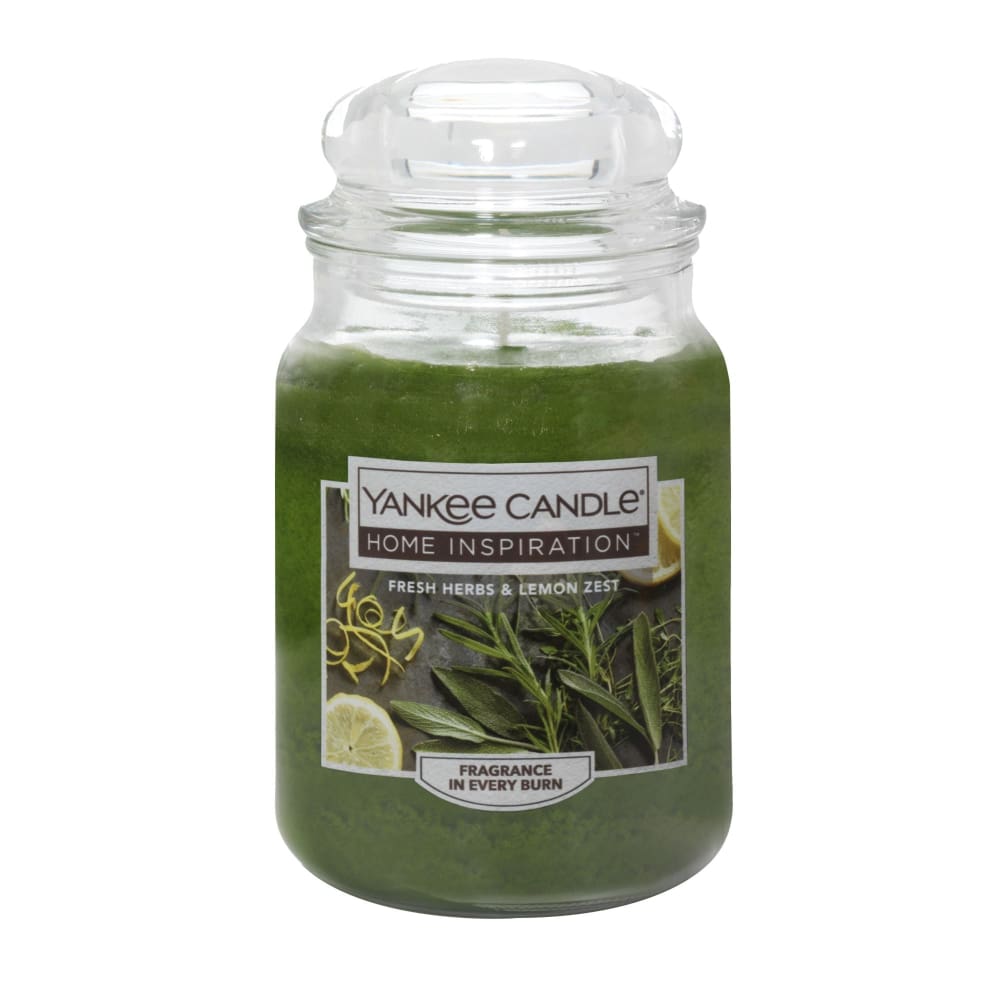 Yankee Candle Jar Candle 19 oz. - Fresh Herbs & Lemon Zest - Yankee Candle