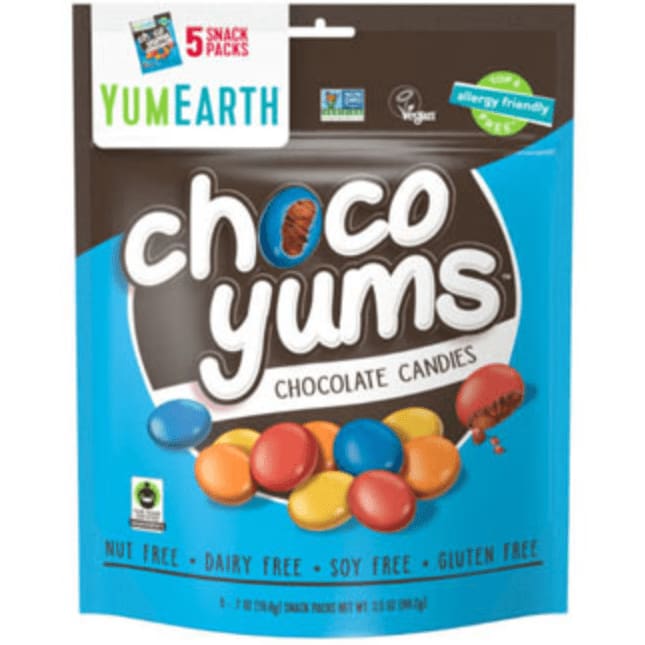 YUMEARTH Grocery > Chocolate, Desserts and Sweets > Candy YUMEARTH: Choco Yums Chocolate Candies Snack Pack, 3.5 oz