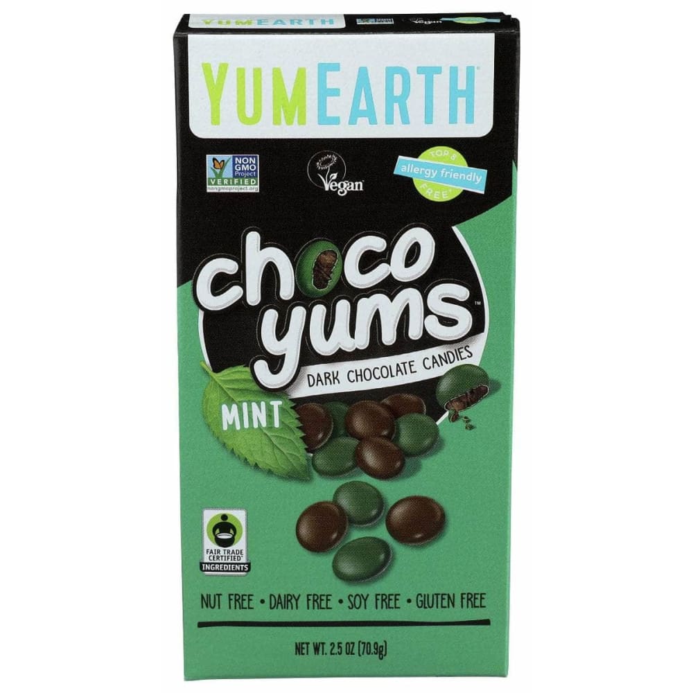 YUMEARTH Grocery > Chocolate, Desserts and Sweets > Candy YUMEARTH: Mint Choco Yums Chocolate Candies, 2.5 oz