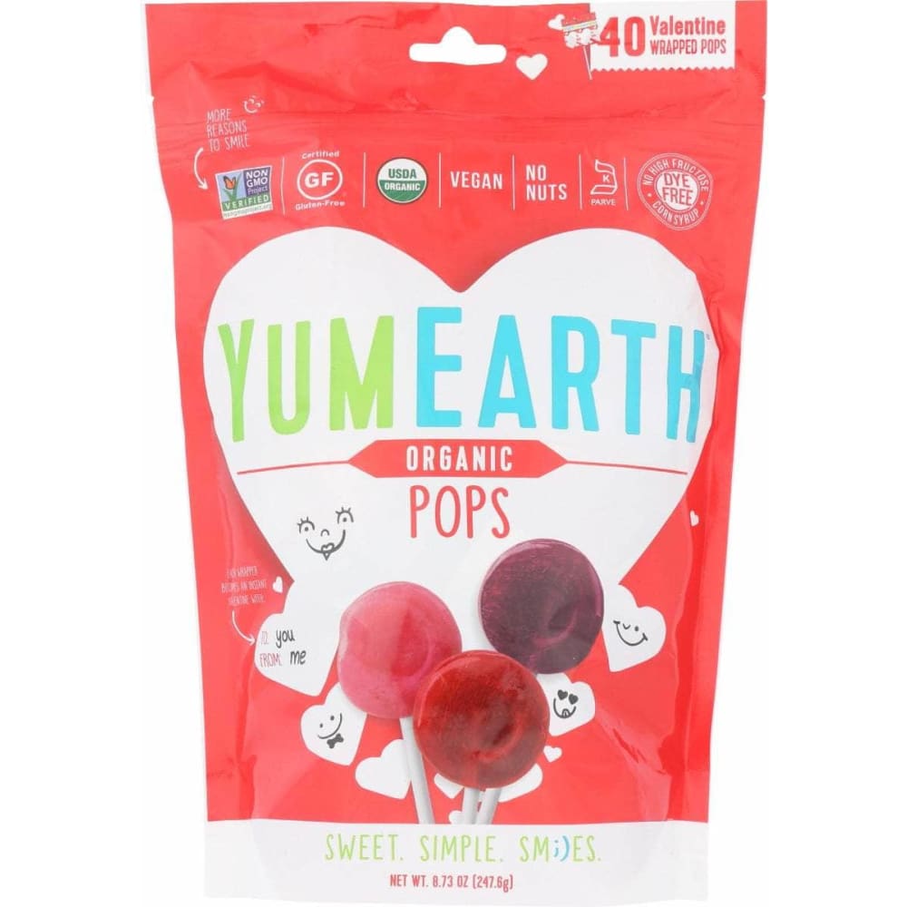 YUMEARTH YUMEARTH Pops Fruit Vday Org, 8.73 oz