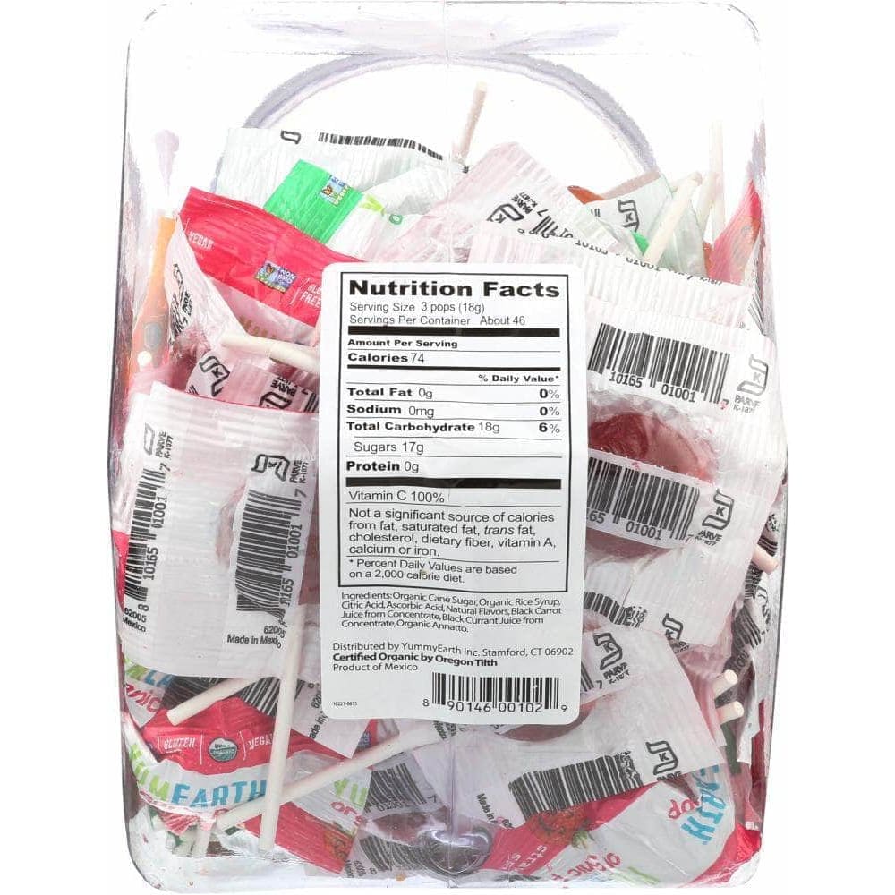 Yumearth Yummy Earth Organic Lollipops Counter Top Bin Assorted, 30 oz