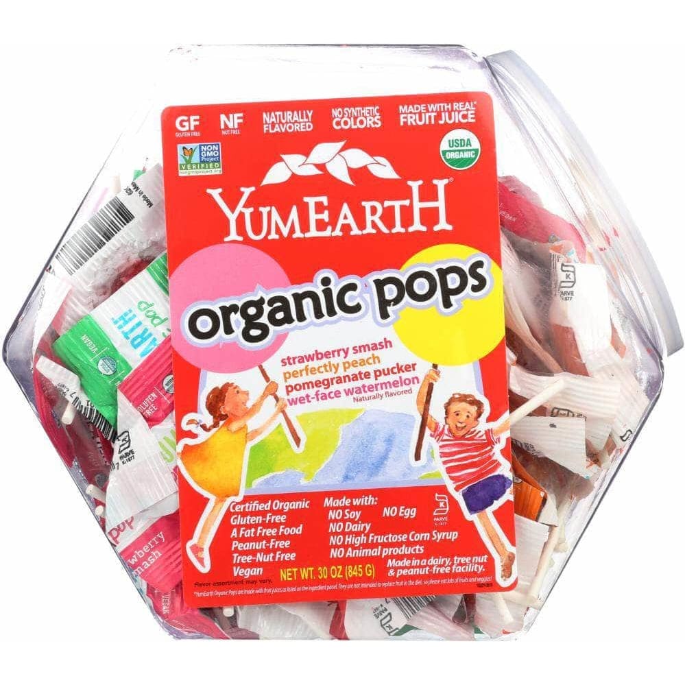 Yumearth Yummy Earth Organic Lollipops Counter Top Bin Assorted, 30 oz