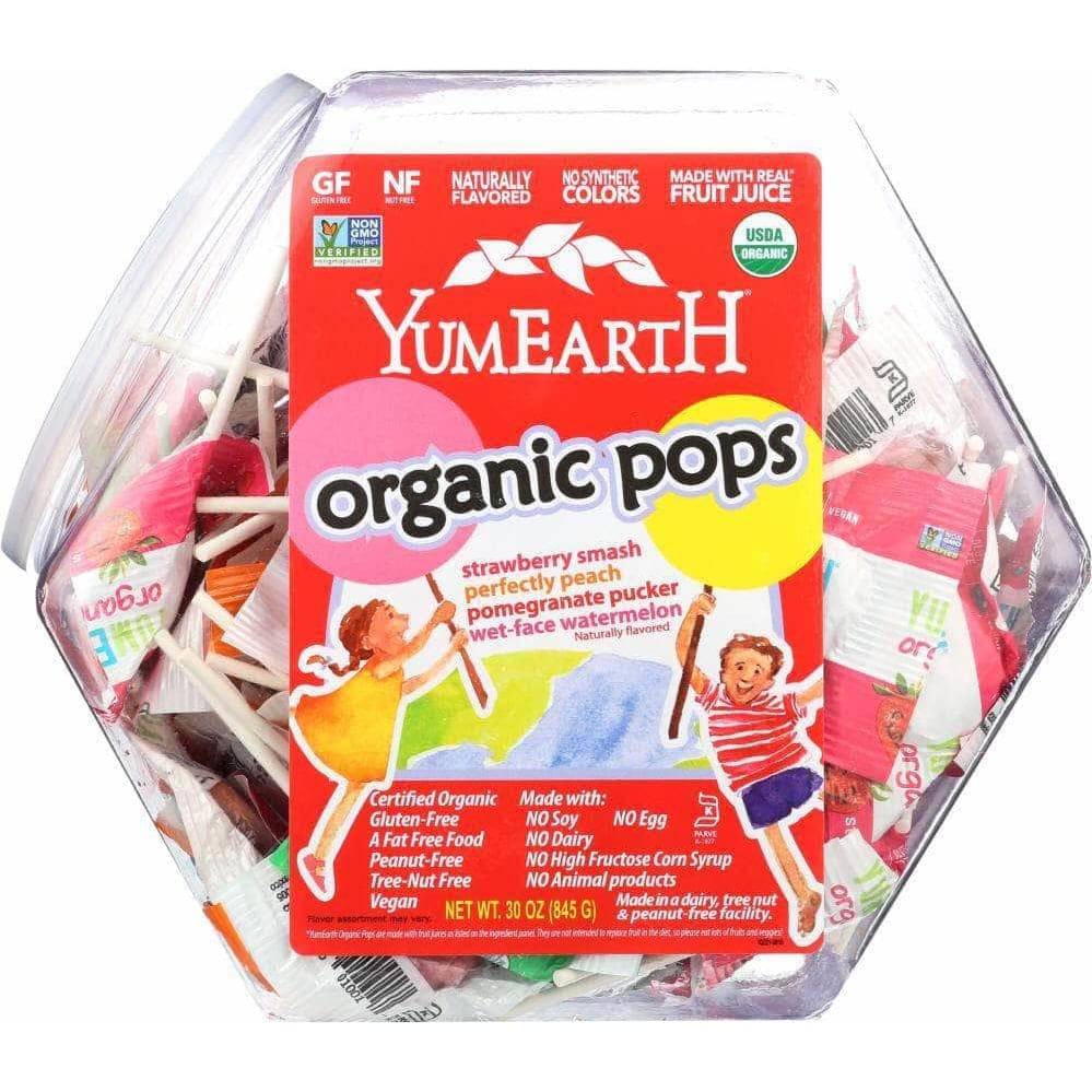 Yumearth Yummy Earth Organic Lollipops Counter Top Bin Assorted, 30 oz