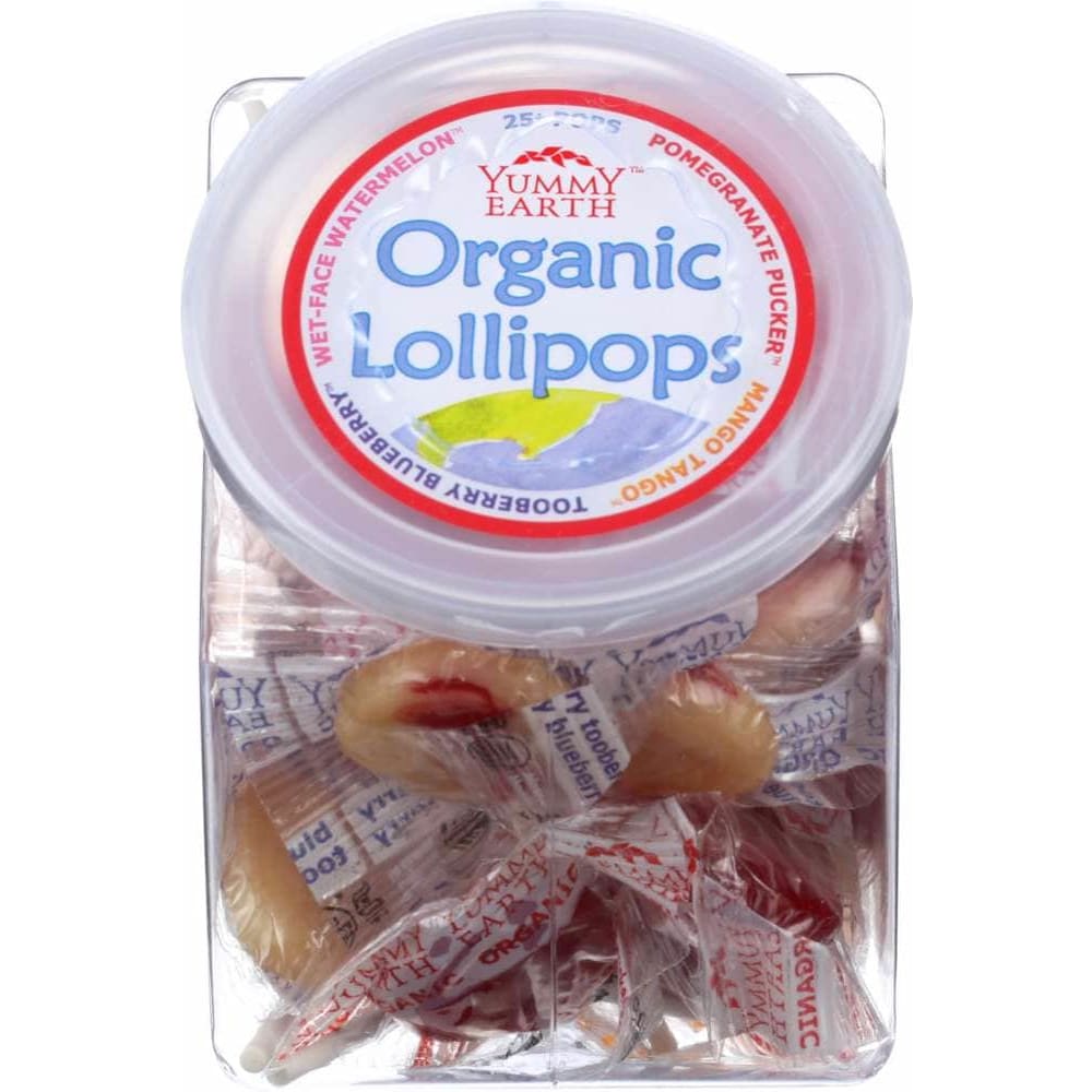 Yumearth Yummy Earth Organic Lollipops Personal Bin Fruit Flavors, 6 oz