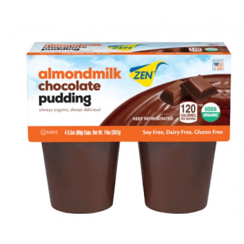 Zen Zen Almondmilk Chocolate Pudding 4 Pack, 14 oz