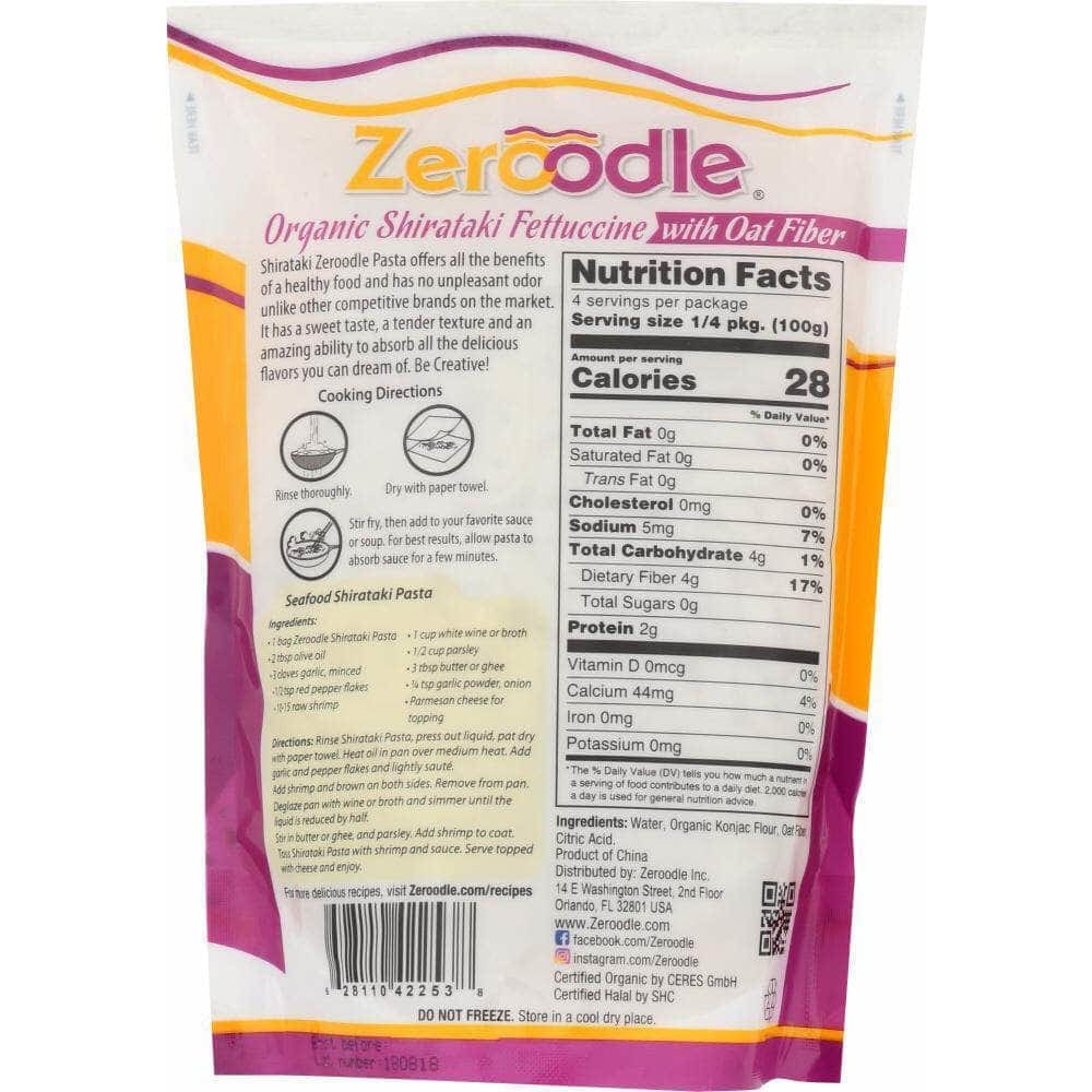 Zeroodle Zeroodle Pasta Fettuccine Oat, 14 oz