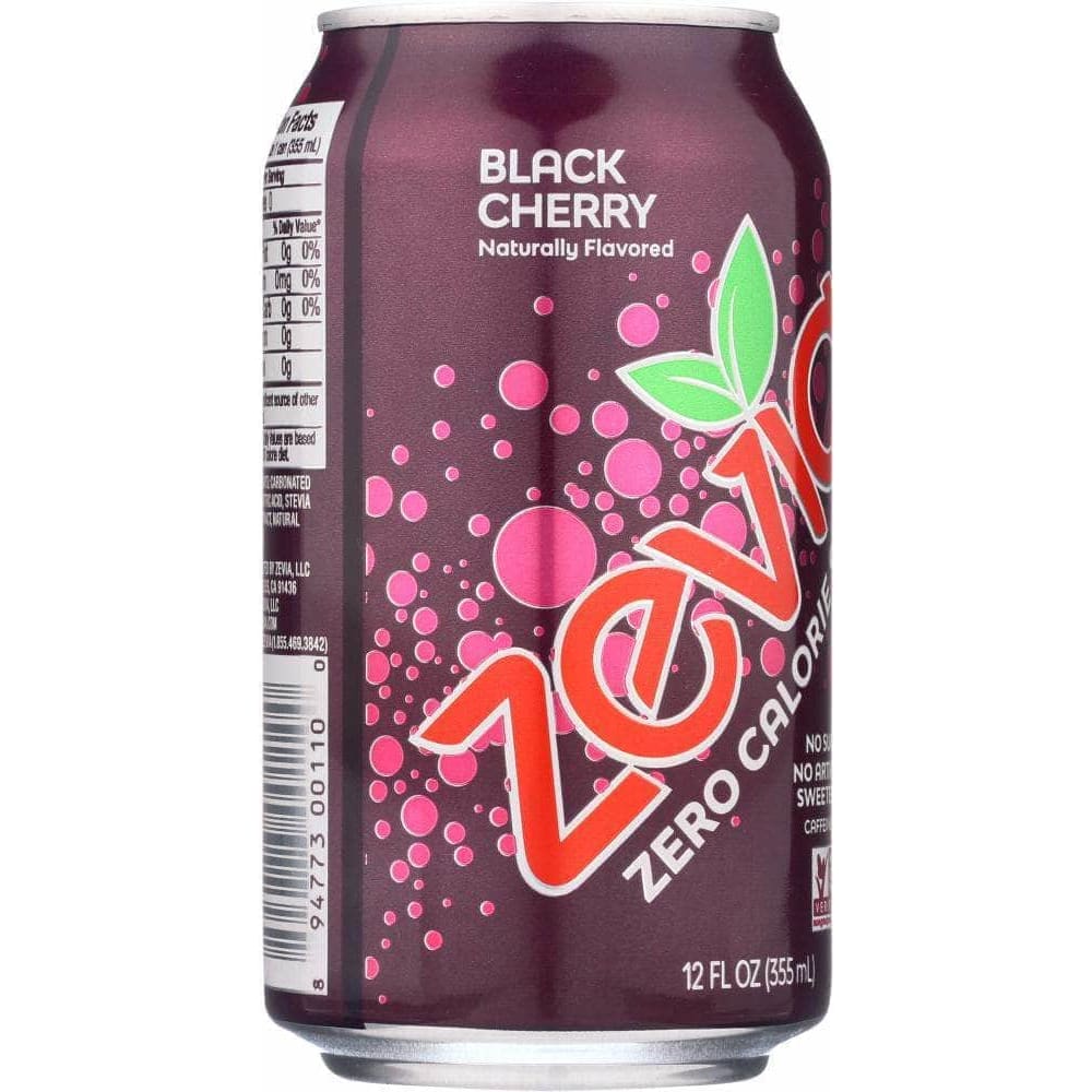 Zevia Zevia All Natural Zero Calorie Soda Black Cherry 6-12 fl oz, 72 fl oz