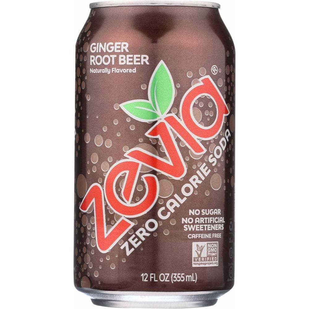 Zevia Zevia All Natural Zero Calorie Soda Ginger Root Beer 6-12 fl oz, 72 fl oz