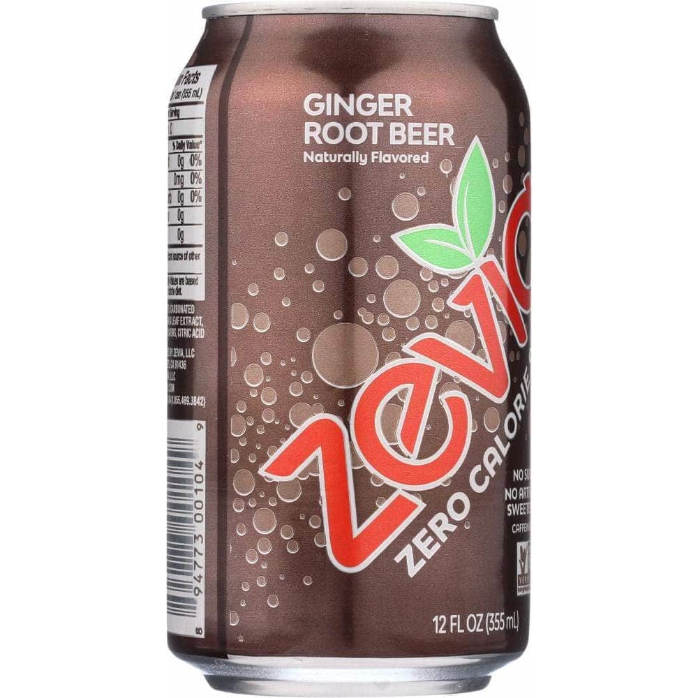 Zevia Zevia All Natural Zero Calorie Soda Ginger Root Beer 6-12 fl oz, 72 fl oz