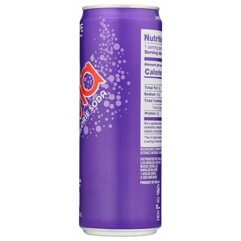 ZEVIA Grocery > Beverages > Sodas ZEVIA: Grape Soda, 12 fo